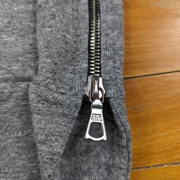 John Elliot Side Zipper Crewneck Sweater Grey Size medium Hidden Pocket - Picture 4 of 7